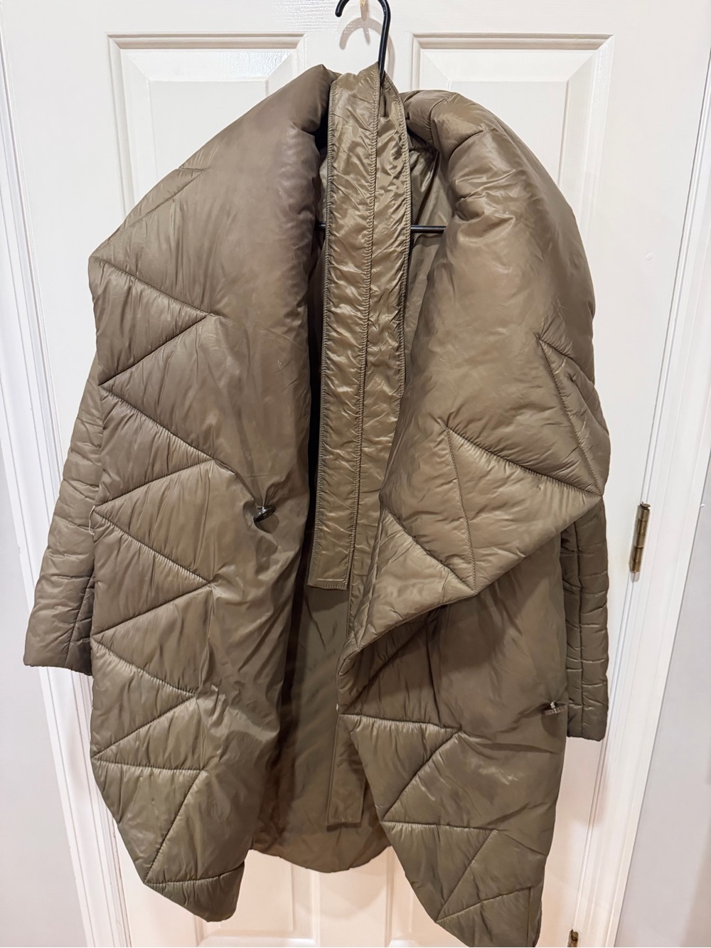 NORMA KAMALI sleeping bag coat in olive